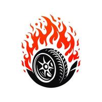 Tire logo. Tires logo design template. silhouette wheel vector