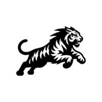 Black tiger logo. tiger logo design illustration vector