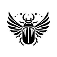 Horn beetle logo design. horn beetle logo illustration. vector