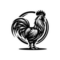 rooster logo. rooster logo design. Black rooster design vector