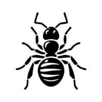 Black ant logo design. design illustration of a black silhouette ant vector