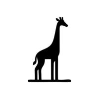 Giraffe animal logo design, logo illustration vector