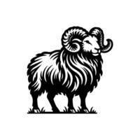 oveja logo diseño. ilustración de negro oveja vector