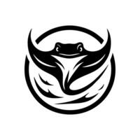 mantarraya logo diseño ilustrador vector