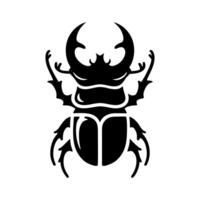 Horn beetle logo design. horn beetle logo illustration. vector