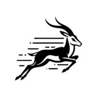 Springbok logo. springbok illustration. springbok wild animal vector