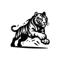 Black tiger logo. tiger logo design illustration vector