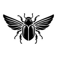 cuerno escarabajo logo diseño. cuerno escarabajo logo ilustración. vector