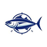 Tuna icon logo. tuna logo design illustration vector