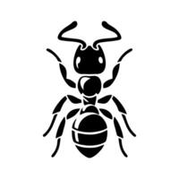 Black ant logo design. design illustration of a black silhouette ant vector