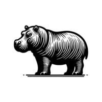 Hippo logo design. hippopotamus logo sign vector