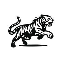 Black tiger logo. tiger logo design illustration vector