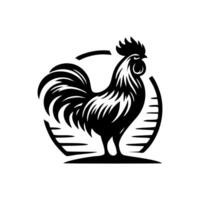 gallo logo. gallo logo diseño. negro gallo diseño vector