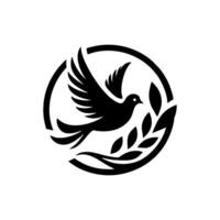 The dove logo design is elegant and luxurious. Dove logo design vector