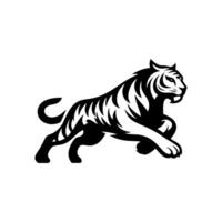 Black tiger logo. tiger logo design illustration vector