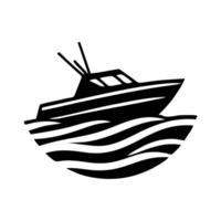 velocidad barco logo icono diseño. velocidad barco ilustración vector