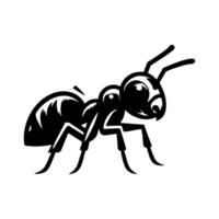 Black ant logo design. design illustration of a black silhouette ant vector