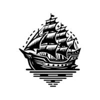 pinisi ship illustration, pinisi ship silhouette vector