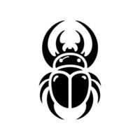 Horn beetle logo design. horn beetle logo illustration. vector