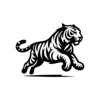 Black tiger logo. tiger logo design illustration vector