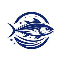 Tuna icon logo. tuna logo design illustration vector