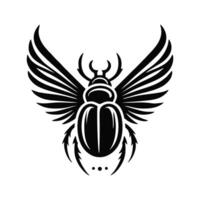 Horn beetle logo design. horn beetle logo illustration. vector