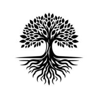 black tree logo design inspiration vector