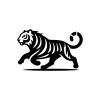 Black tiger logo. tiger logo design illustration vector