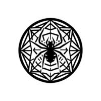negro araña logo ilustración diseño. araña logo vector