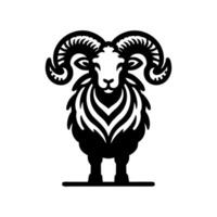 sheep logo design. illustration of black sheep vector