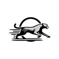 leopardo logo.corriendo leopardo animal logo vector