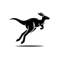 RUNNING KANGAROO LOGO. KANGAROO LOGO DESIGN TEMPLATE vector