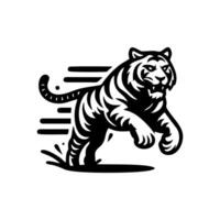 Black tiger logo. tiger logo design illustration vector