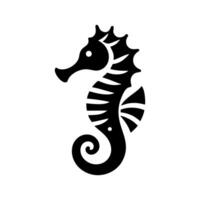 caballo de mar logo diseño ilustración vector