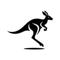 RUNNING KANGAROO LOGO. KANGAROO LOGO DESIGN TEMPLATE vector
