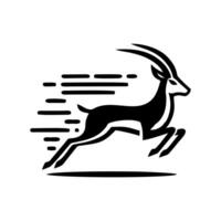 Springbok logo. springbok illustration. springbok wild animal vector