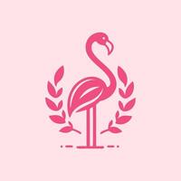 flamingo bird logo design, flamingo bird illustration, beautiful and elegant flamingo bird design vector
