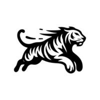 Black tiger logo. tiger logo design illustration vector