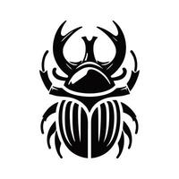 Horn beetle logo design. horn beetle logo illustration. vector