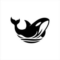 orca whale logo design illustration vector