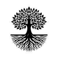 negro árbol logo diseño inspiración vector