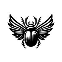 Horn beetle logo design. horn beetle logo illustration. vector