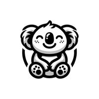 Koala logo design illustration. Koala . koala icon mascot design vector