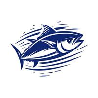 Tuna icon logo. tuna logo design illustration vector