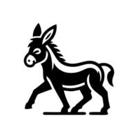 Burro logo diseño ilustración. negro Burro icono logo vector