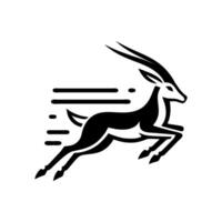 Springbok logo. springbok illustration. springbok wild animal vector