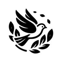 The dove logo design is elegant and luxurious. Dove logo design vector