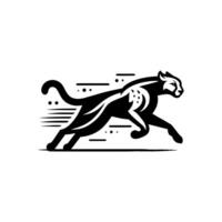 leopardo logo.corriendo leopardo animal logo vector