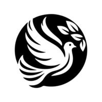 el paloma logo diseño es elegante y lujoso. paloma logo diseño vector