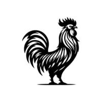gallo logo. gallo logo diseño. negro gallo diseño vector